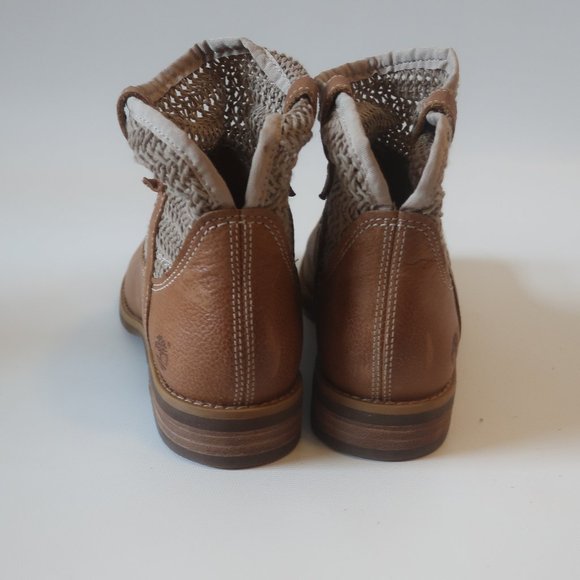 TIMBERLAND, Savin Hill Leather & Open Weave Ankle Booties 7* - Picture 8 of 11
